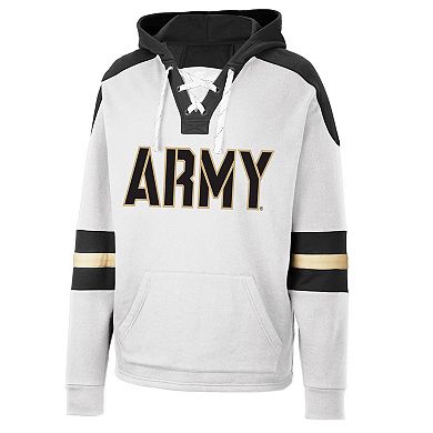 Men's Colosseum White Army Black Knights Lace-Up 4.0 Pullover Hoodie