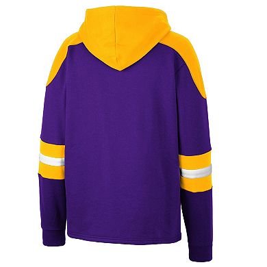 Men's Colosseum Purple ECU Pirates Lace-Up 4.0 Pullover Hoodie