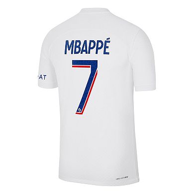 Men's Nike Kylian Mbappe White Paris Saint-Germain 2022/23 Third Vapor Match Authentic Player Jersey