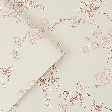 Laura Ashley Oriental Blossom Blush Wallpaper