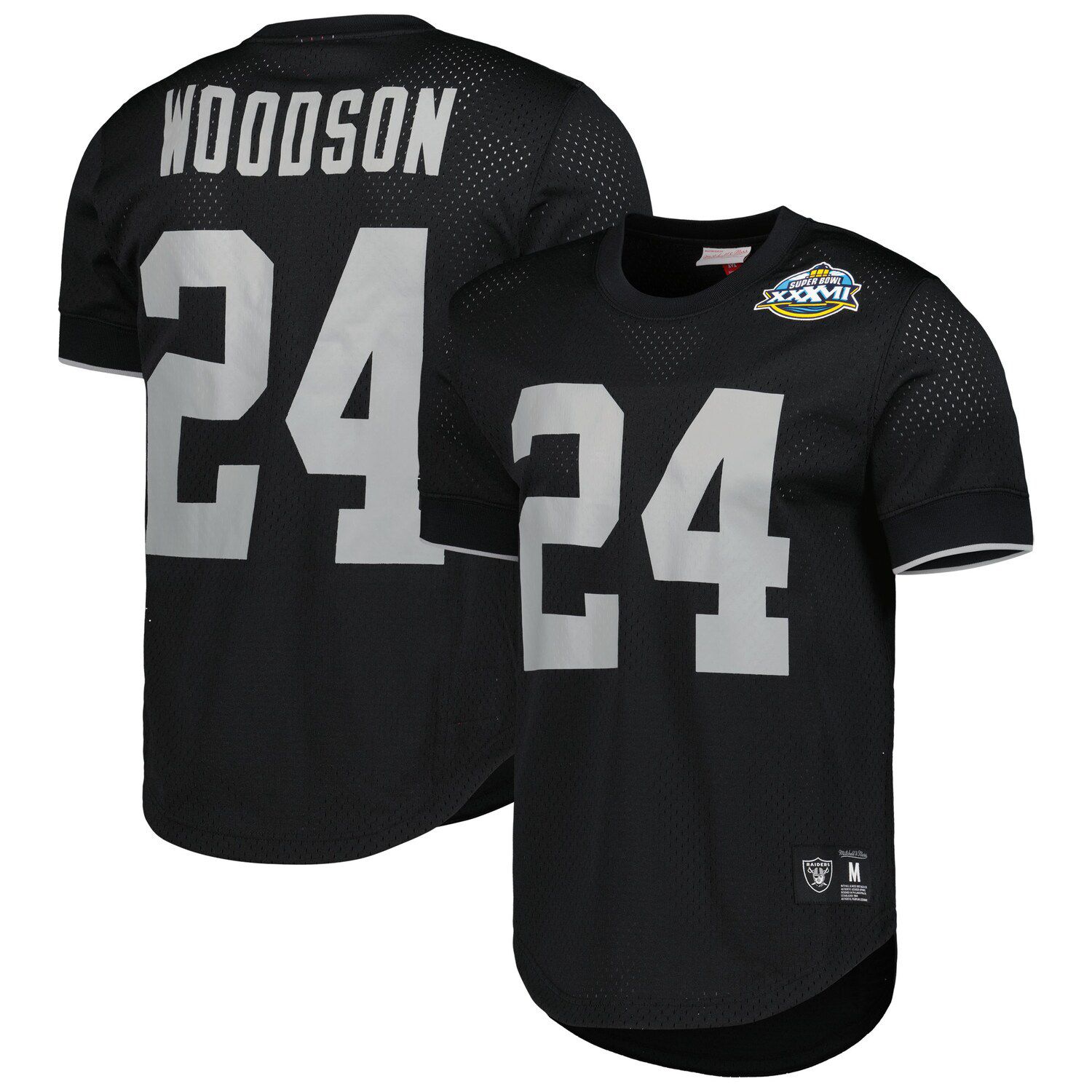 Men's Mitchell & Ness Charles Woodson Black/Silver Las Vegas Raiders Big &  Tall Split Legacy Retired Player Replica Jersey