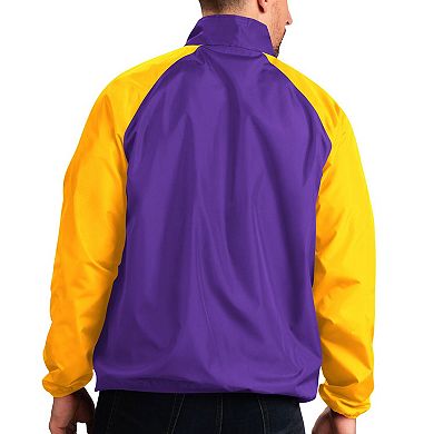 Men's G-III Sports by Carl Banks Purple LSU Tigers Point Guard Raglan Half-Zip Jacket