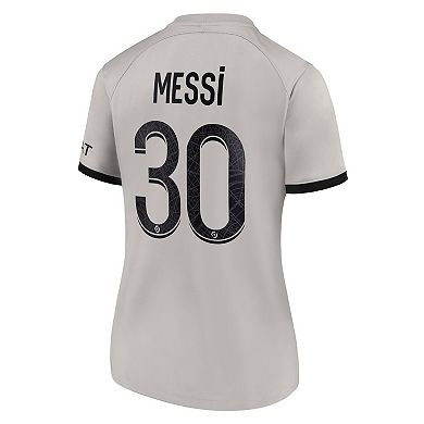 Women's Nike Lionel Messi Black Paris Saint-Germain 2022/23 Away ...