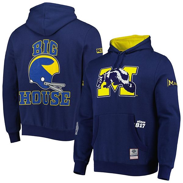 Men's Mitchell & Ness Navy Michigan Wolverines Team Origins Pullover Hoodie