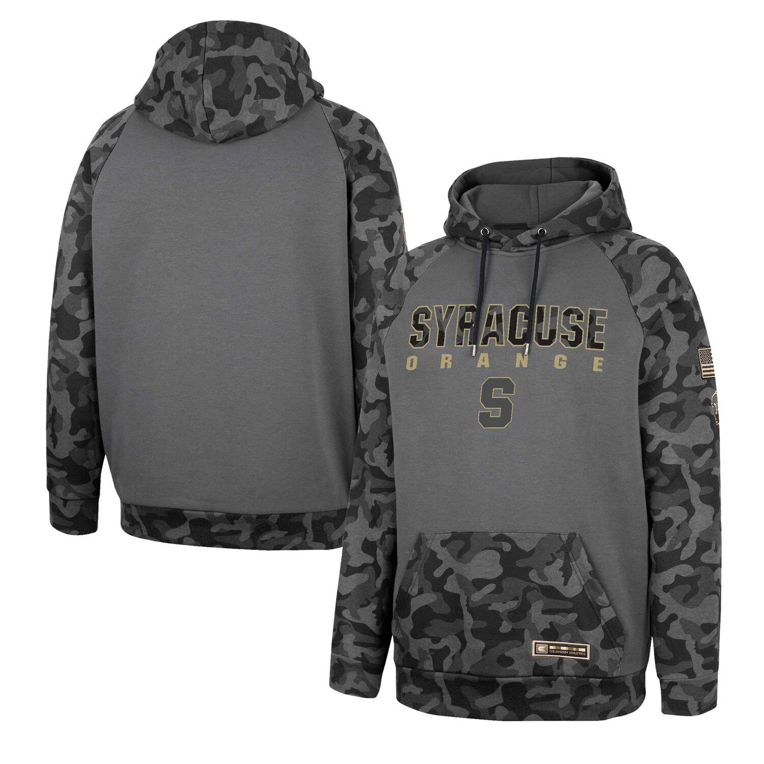 Youth Colosseum Orange/Arctic Camo Clemson Tigers OHT Military Appreciation  Shellback Quarter-Zip Hoodie