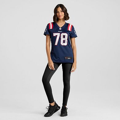 Women's Nike Bruce Armstrong Navy New England Patriots Game Retired Player Jersey