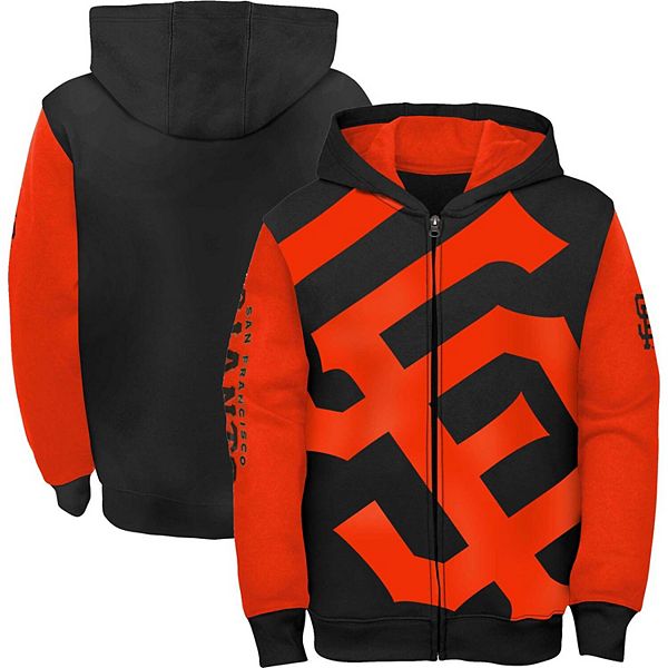 Youth Black San Francisco Giants Poster Board Full-Zip Hoodie