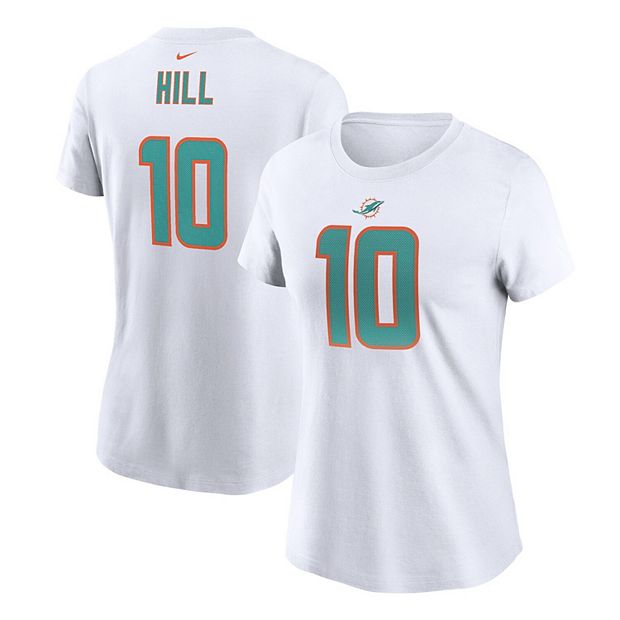 Women's Nike Tyreek Hill White Miami Dolphins Player Name & Number T-Shirt