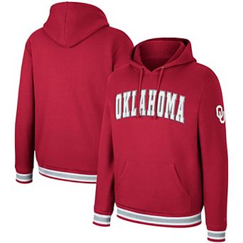 Men's Colosseum Crimson Oklahoma Sooners Varsity Arch Pullover Hoodie