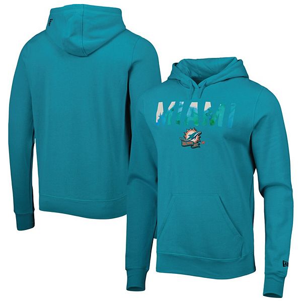 Miami Dolphins New Era Third Down Historic Pullover Hoodie - Cream