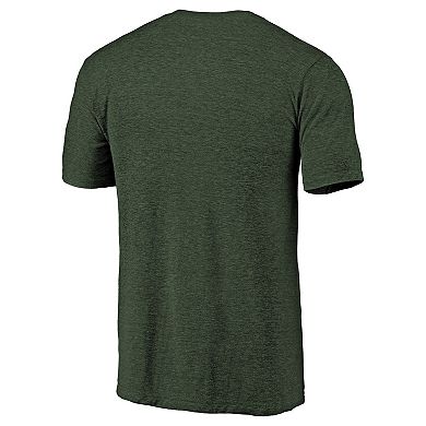 Men's Green Portland Timbers Distressed Primary Logo Tri-Blend T-Shirt