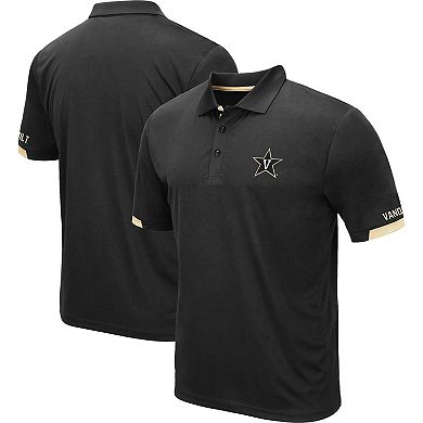 Men's Colosseum Black Vanderbilt Commodores Santry Polo
