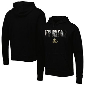 Men's New Era Black New Orleans Saints Ink Dye Pullover Hoodie