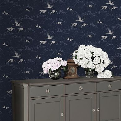 Laura Ashley Animalia Midnight Wallpaper
