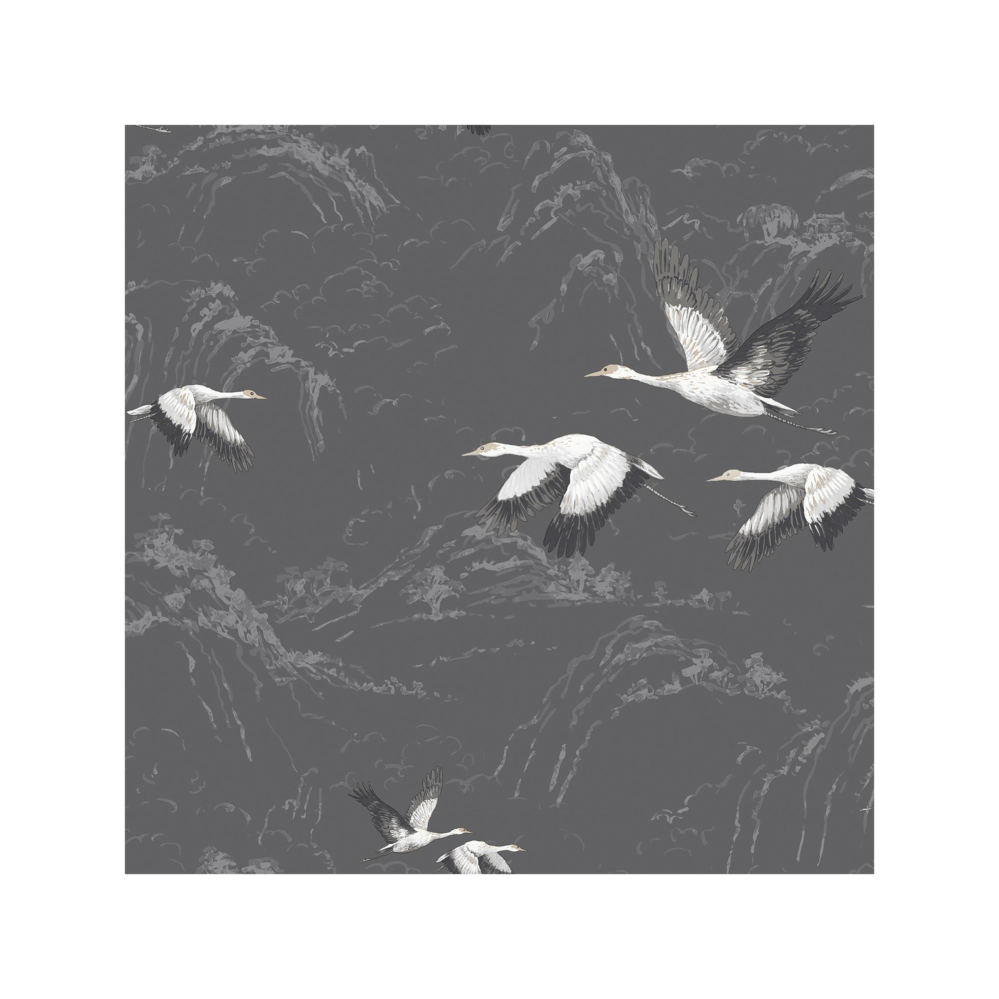 Laura Ashley Animalia Midnight Wallpaper, Dark Gray