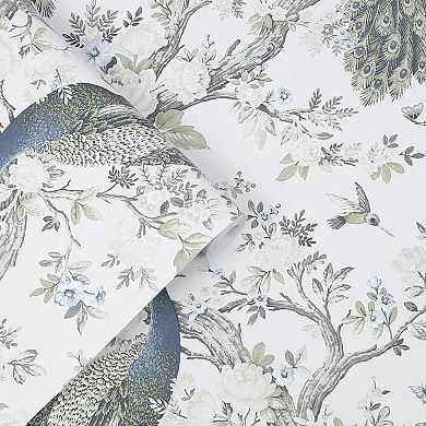 Laura Ashley Belvedere Pale Iris Wallpaper