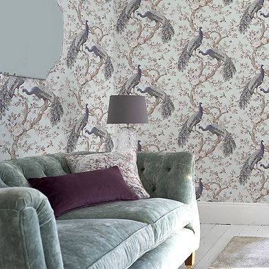 Laura Ashley Belvedere Pale Iris Wallpaper