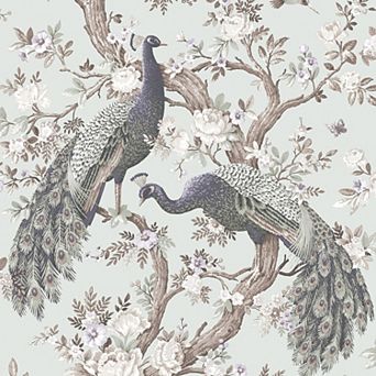Laura Ashley Belvedere Pale Iris Wallpaper