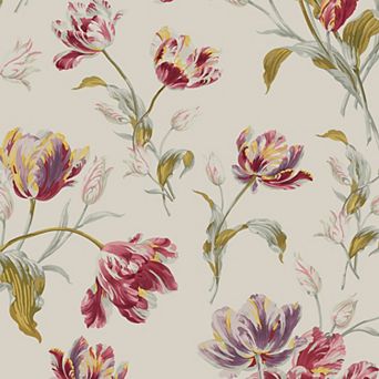 Laura Ashley Gosford Cranberry Wallpaper
