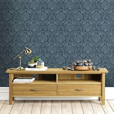 Laura Ashley Peacock Damask Wallpaper