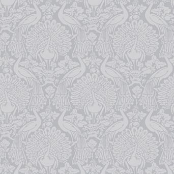 Laura Ashley Peacock Damask Wallpaper