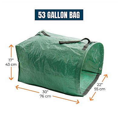 Mekkapro Big Gulp Leaf Garden Bag, 2-pack With Reinforced Handles, 53 Gallon