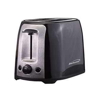 Brentwood 2 Slice Cool Touch Toaster in Black and Stainless Steel
