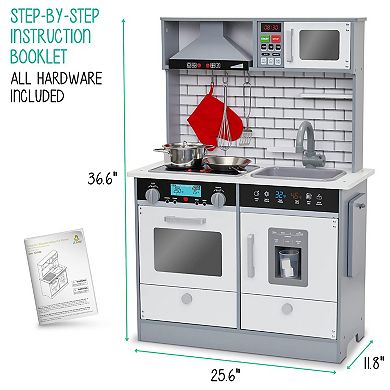 Lil’ Jumbl kitchen set for kids Interactive Kitchen Pretend Wooden Play Kitchen