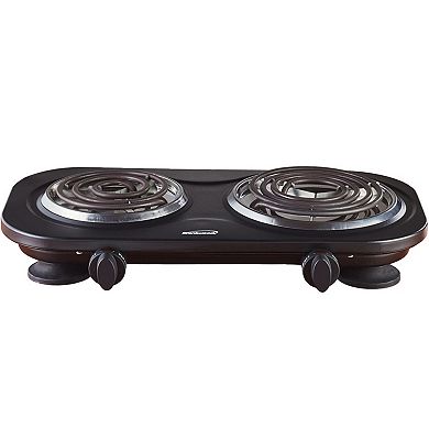 Brentwood Electric 1500W Double Burner - Black