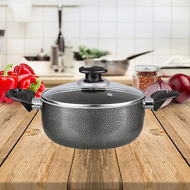 Brentwood Dutch Oven Aluminum Non-Stick 5 Qt-Gray