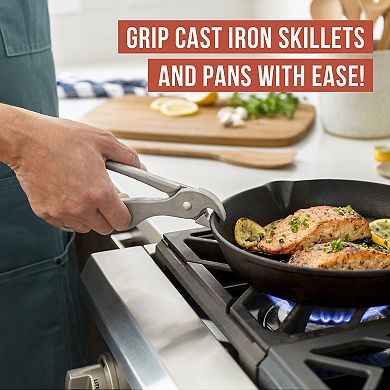 Chef Pomodoro Premium Pizza Pan Gripper, 8-inch Cast Aluminum, Deep Dish Heavy Duty Pans