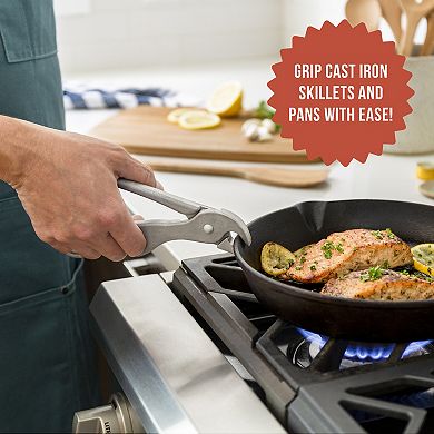 Chef Pomodoro Premium Pizza Pan Gripper, 8-inch Cast Aluminum, Deep Dish Heavy Duty Pans