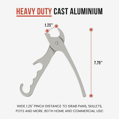 Chef Pomodoro Premium Pizza Pan Gripper, 8-inch Cast Aluminum, Deep Dish Heavy Duty Pans