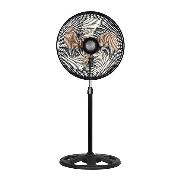 Brentwood 18 Inch Three Speed Industrial Pedestal Fan in Black
