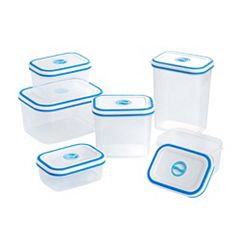  Sistema To Go Collection Salad Food Storage Container, 37 oz./1  L, Clear/Blue: Home & Kitchen