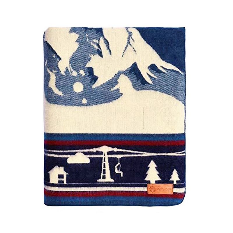 Ecuadane Ski Jump Blanket, Blue