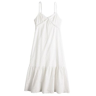 Women's Simply Vera Vera Wang Twist Front Eyelet Midi Dress