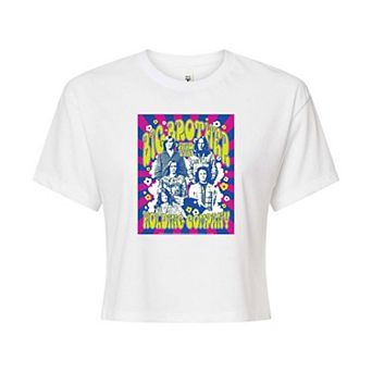 Juniors' Big Brother & Holding Company Group Pose Cropped Graphic Tee