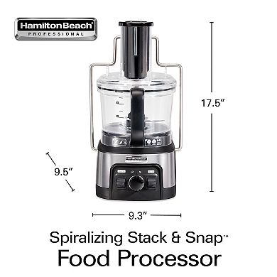 Hamilton Beach Professional Spiralizing Stack & Snap Food Processor