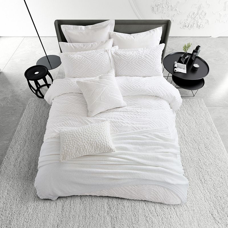 Nalu Malie White Duvet Set, Full/Queen