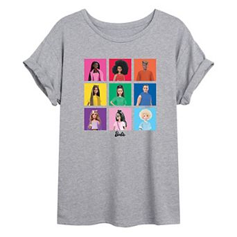 Juniors' Barbie® Character Color Block Oversized Tee