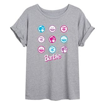 Juniors' Barbie® Circles Oversized Tee