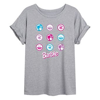 Juniors' Barbie® Circles Oversized Tee