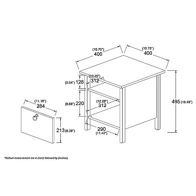 Baxton Studio Vaughan Nightstand