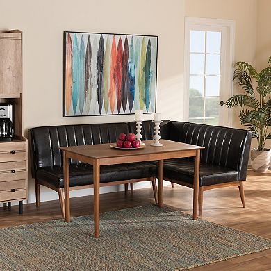 Baxton Studio Daymond Dining Nook 3-piece Set