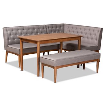 Baxton Studio Riordan Dining Nook 4 pc Set