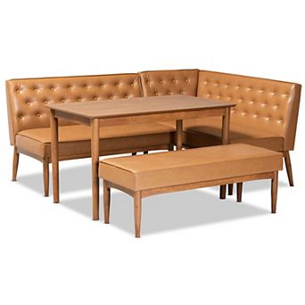 Baxton Studio Riordan Dining Nook 4 pc Set