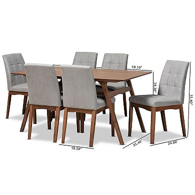 Baxton Studio Tara Dining 7-piece Set