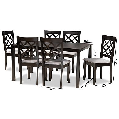 Baxton Studio Verner Dining 7-piece Set