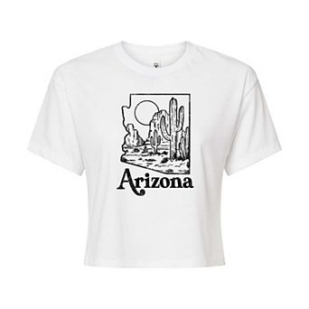 Juniors' Arizona State Cropped Graphic Tee